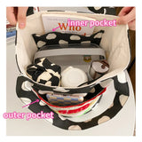 Polka Dot Bucket Bag Women's Shoulder Handbag