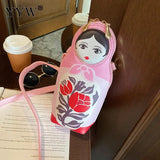 Doll Shoulder Bag Women Pink Small Crossbody Bag