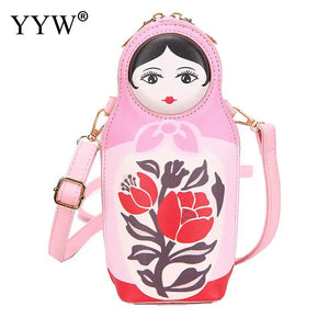 Doll Shoulder Bag Women Pink Small Crossbody Bag