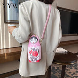 Doll Shoulder Bag Women Pink Small Crossbody Bag