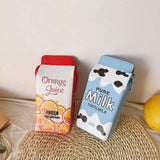 Milk Cartoon Printing Shoulder Bag Women Coin Phone Purses