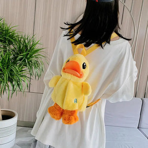 Duck Backpack Plush Handbag Crossbody Bag For Kids