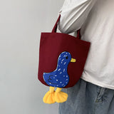 Duck Women Lunch Box Bento Bag Female Clutch Purse Tote Handbags