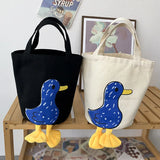 Duck Women Lunch Box Bento Bag Female Clutch Purse Tote Handbags