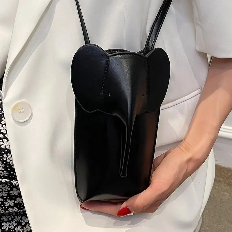 Elephant Mini Shoulder Bags For Women's Pu Leather Crossbody Handbag