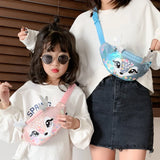 Elk Antlers Female Waist Bag Kids Fanny Pack Cartoon Pu Leather