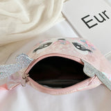 Elk Antlers Female Waist Bag Kids Fanny Pack Cartoon Pu Leather