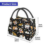 English Bulldog Insulated Lunch Bag British Dogs Outdoor Meal Food Box