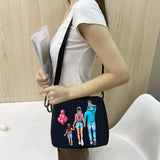 Family Mom Father Print Messenger Bag Harajuku Style Women Handbags