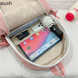 Candy-colored Women's Backpack Multi-pocket Travel Bag Student School Backpack