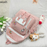 Candy-colored Women's Backpack Multi-pocket Travel Bag Student School Backpack