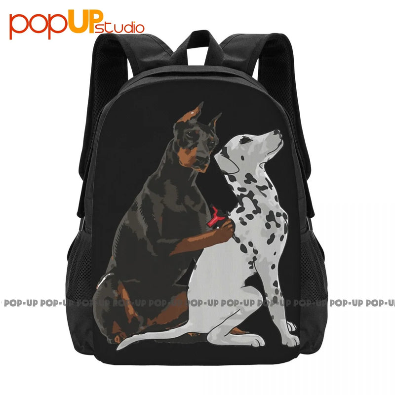 Doberman Tattoo Dalmatian Dog Backpack Large Hot Foldable Gym Bag