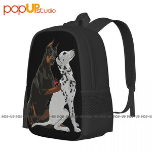 Doberman Tattoo Dalmatian Dog Backpack Large Hot Foldable Gym Bag