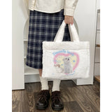 Faux Fur Women's Shoulder Bag Soft Plush Purse Handbags Large Capacity