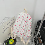 Floral Print Student Bag Girl Laptop Backpack