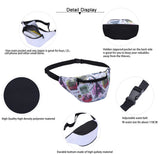 Fish Scale Sport Waist Bag for Women Girls Kids Zipper Female