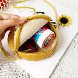 Flower Baby Girls Small Crossbody Bags Kids Mini Coin Purse Handbag