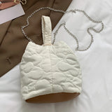 Flower Pattern Bucket Bag Women?s Handbag Purse Small Tote Bag Clutch Shoulder B