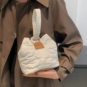 Flower Pattern Bucket Bag Women?s Handbag Purse Small Tote Bag Clutch Shoulder B