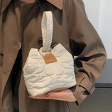 Flower Pattern Bucket Bag Women?s Handbag Purse Small Tote Bag Clutch Shoulder B
