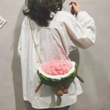 Funny Cartoon Watermelon Chain Shoulder Bag for Girls