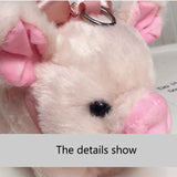 Fluffy Pig Bag Women Cartoon Pig Sling Bag Animal Pig Shaped Plush Shoulder Bag