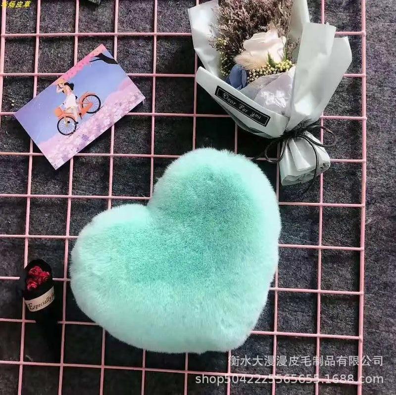 Cute Rabbit Fur Pompoms Chain Bag Girls Crossbody Bag