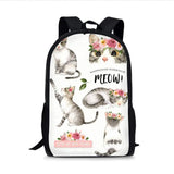 Animals Garland Headdress Print School Bag for Teenage Kids Backpack