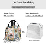 French Bulldog Print Lunch Bag Insulated Thermal Food Tote Women Kids Picnic Bag