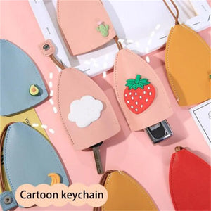 Unisex Creative Fruit Pull Type Key Bag PU Leather Key Wallets