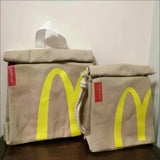 Funny Cartoon French Fries Canvas Backpack School Bag Messenger Bag