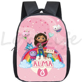 Gabby Dollhouse Backpack Cats Schoolbag Kids Primary Bookbag
