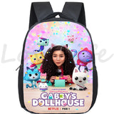 Gabby Dollhouse Backpack Cats Schoolbag Kids Primary Bookbag