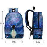 Galaxy Star Sky Backpack Starry Night Women Rucksack Children School Bags