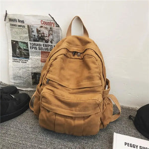 Casual Canvas Girl Backpack for Teenage Girls
