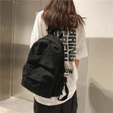 Casual Canvas Girl Backpack for Teenage Girls