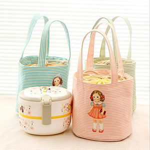 Girl Lunch Bag Waterproof Insulation Food Thermal Cooler Tote