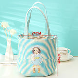 Girl Lunch Bag Waterproof Insulation Food Thermal Cooler Tote
