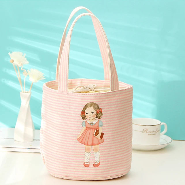 Girl Lunch Bag Waterproof Insulation Food Thermal Cooler Tote