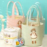 Girl Lunch Bag Waterproof Insulation Food Thermal Cooler Tote