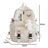 Girl Waterproof Nylon Backpacks Large Capacity Casual Laptop