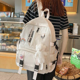 Girl Waterproof Nylon Backpacks Large Capacity Casual Laptop