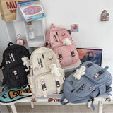 Girl Waterproof Nylon Backpacks Large Capacity Casual Laptop