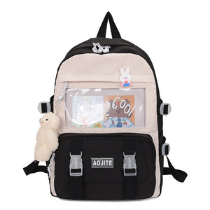 Girls Backpack Women Large Capacity Ins School Bag For Teenage Female Student