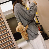 Smile Bear Soft Plush Doll Lolita Handbag Animal Shoulder Bag