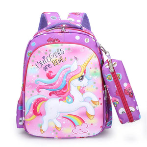 Girls Pink 3D Unicorn School Bags for Kids - Boys 3D Dinosaur School Backpacks