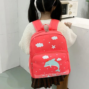 Girls School Bag Children Primary School Backpack Dolphin kids bookbag