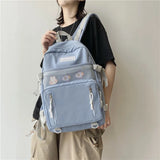 Waterproof Nylon Women Backpack Female Schoolbag College