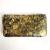 Golden Long Wallet Zipper PU Wallets Purse Clutch Bag