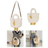 Goose Women Furry Shoulder Crossbody Bag Soft Plush Girls Messenger Bags